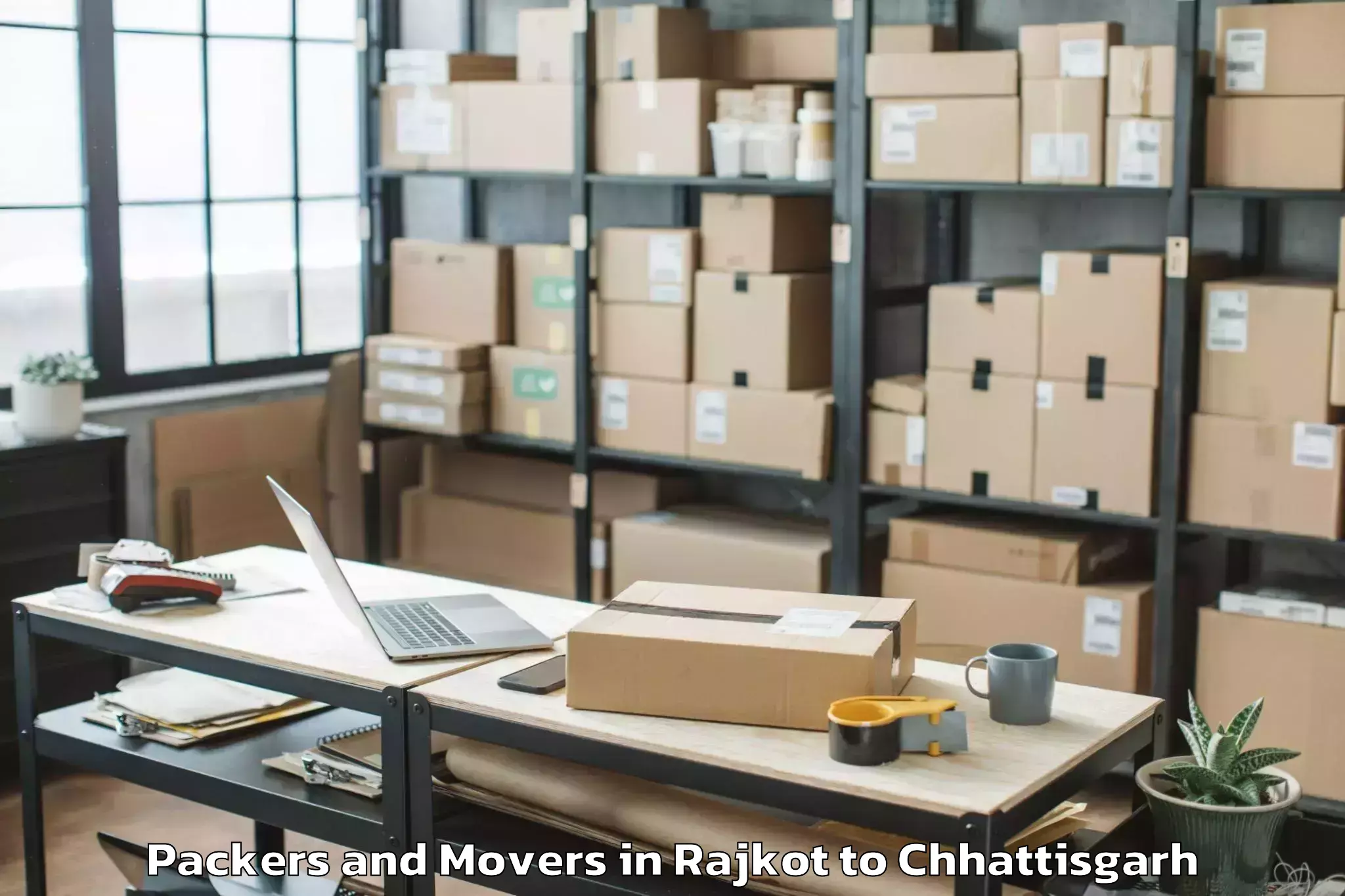 Quality Rajkot to Jagdalpur Airport Jgb Packers And Movers